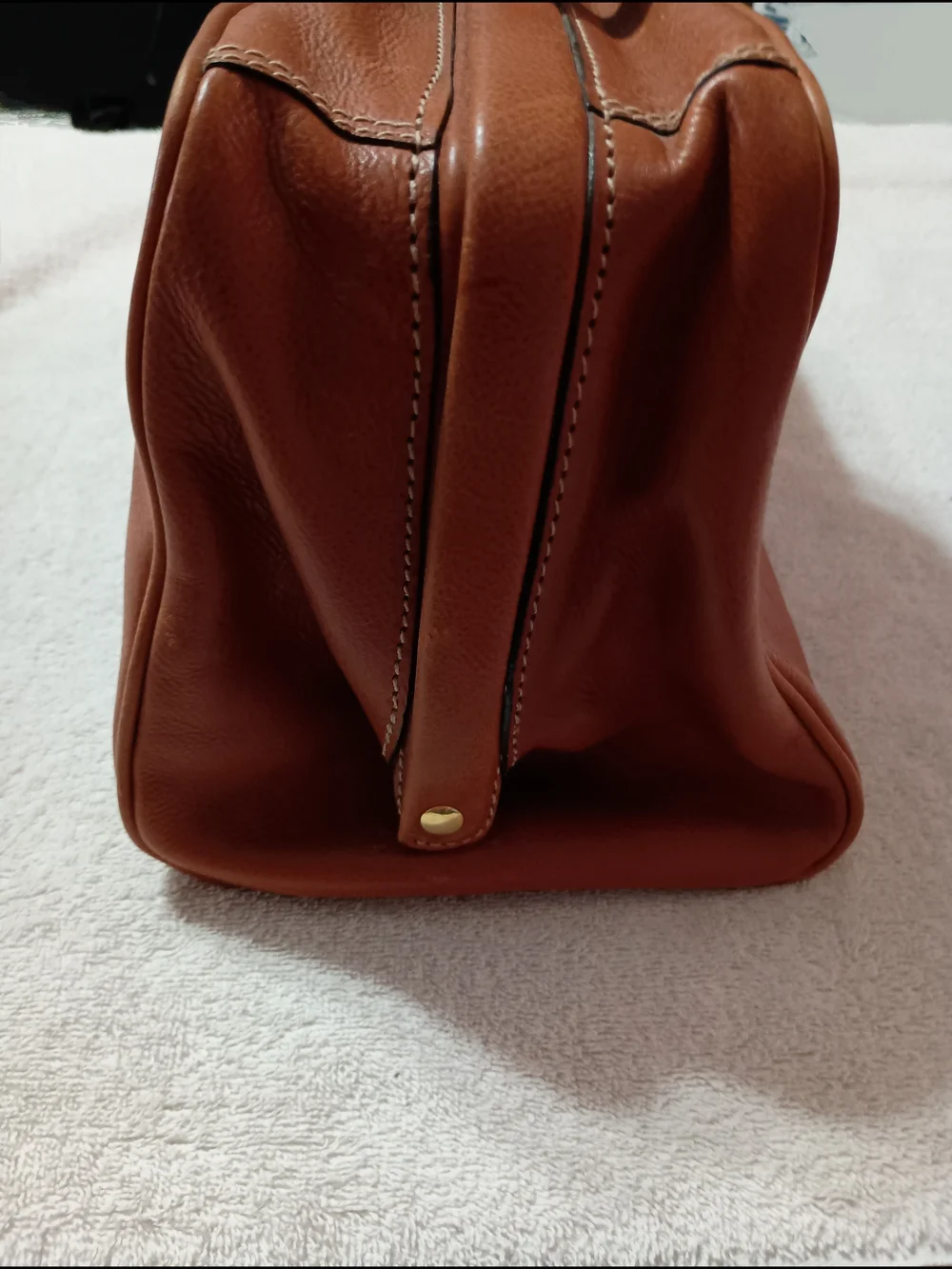 Vintage Never Used Pollini Leather Doctor's Bag With Lock & Key